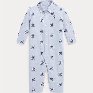 Sitting Bear Cotton Oxford Coverall